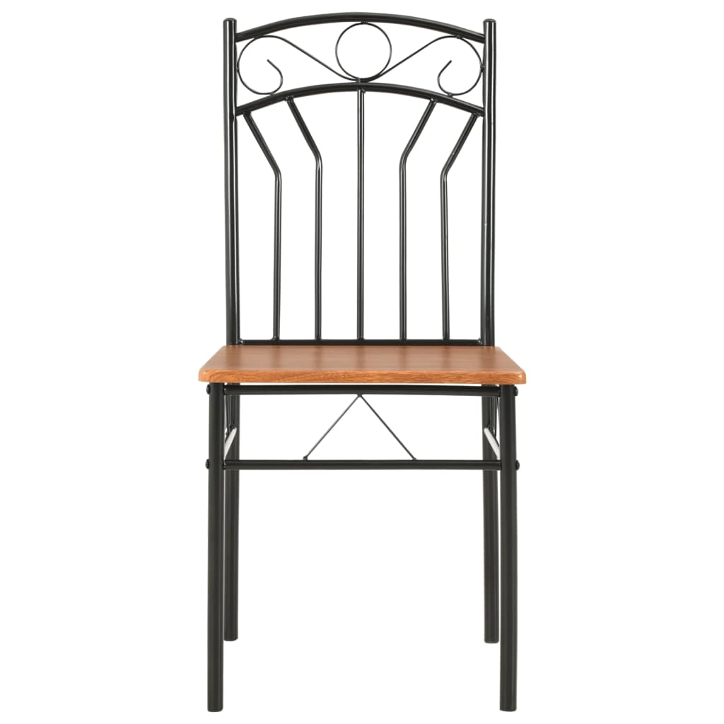 Set Mobilier De Bucătărie, 7 Piese, Maro, Mdf Și Oțel