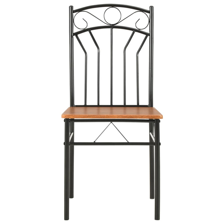 Set Mobilier De Bucătărie, 7 Piese, Maro, Mdf Și Oțel