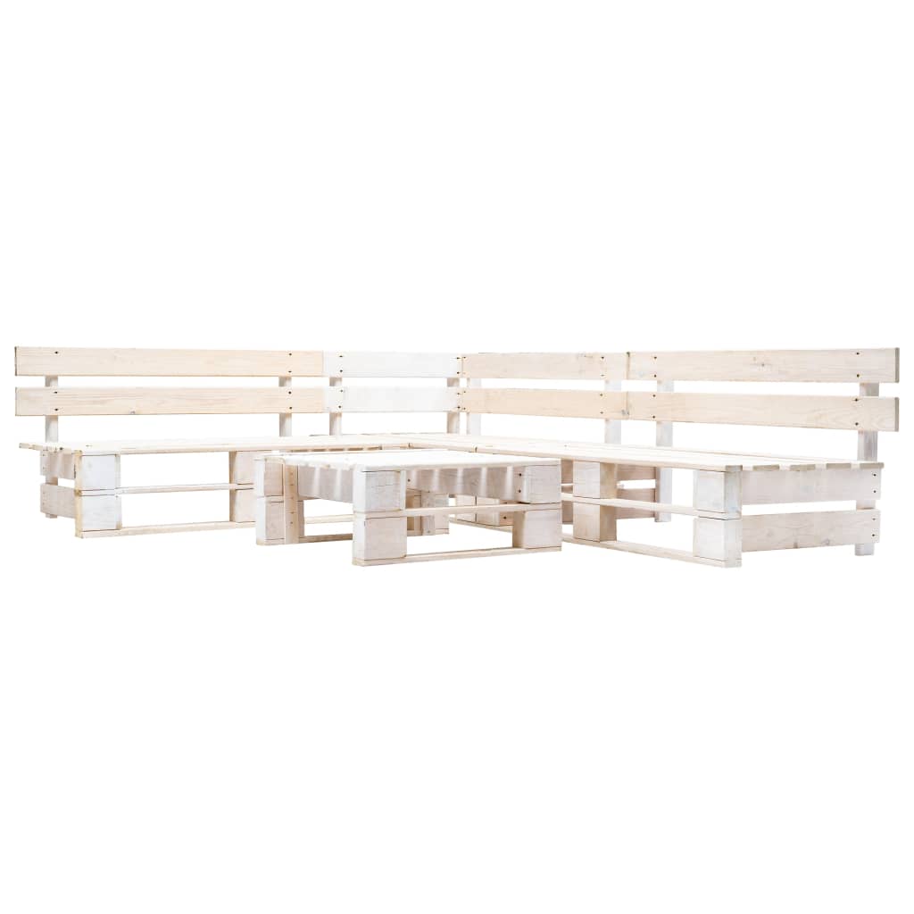 Set Mobilier Grădină Din Paleți, 4 Piese, , Lemn
