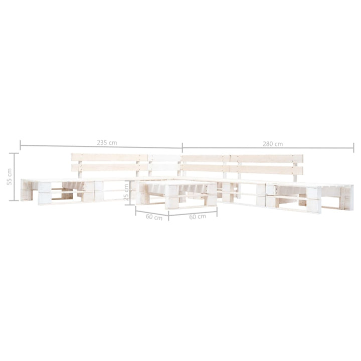 Set Mobilier De Grădină Din Paleți, 6 Piese, , Lemn