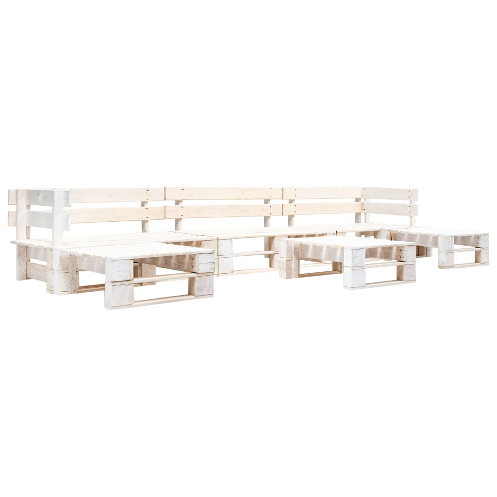 Set Mobilier De Grădină Paleți, 6 Piese, , Lemn