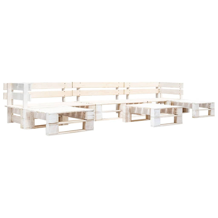 Set Mobilier De Grădină Paleți, 6 Piese, , Lemn