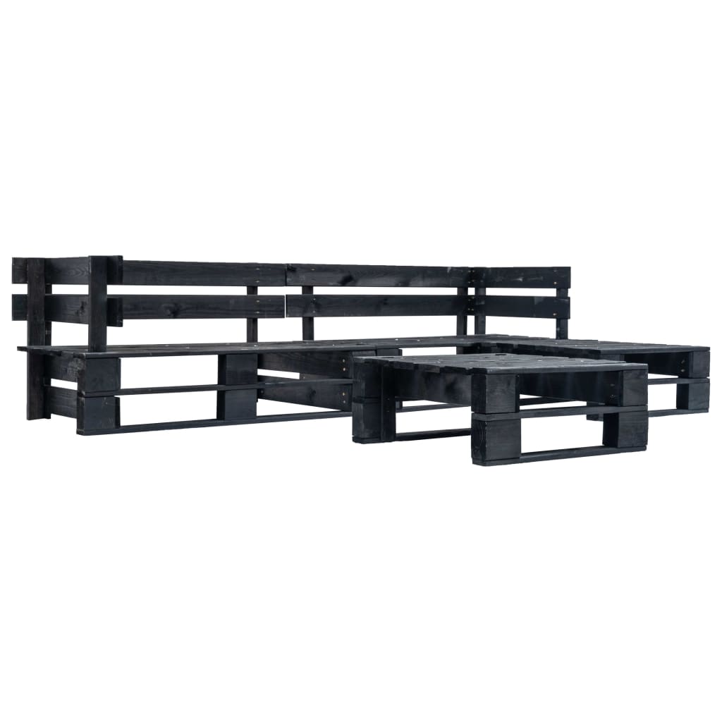 Set Mobilier De Grădină Din Paleți, 4 Piese, , Lemn