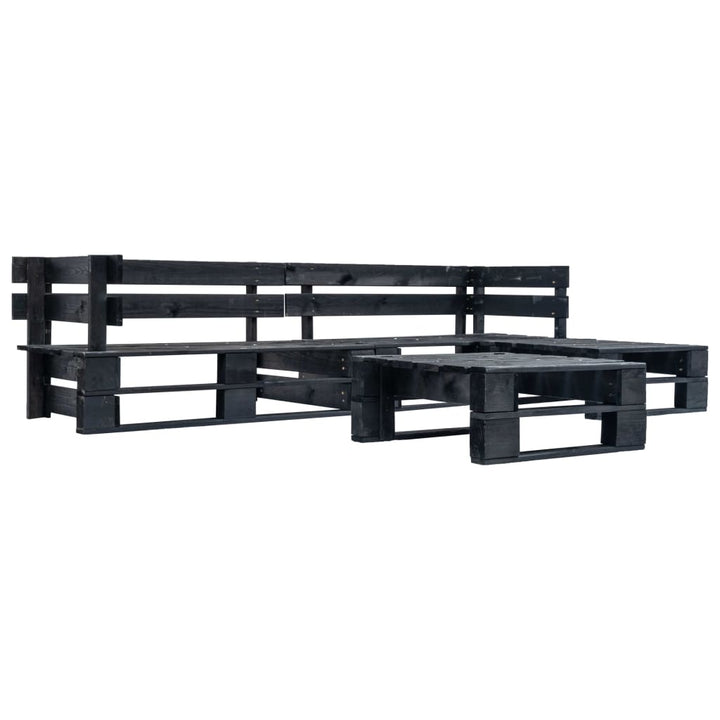 Set Mobilier De Grădină Din Paleți, 4 Piese, , Lemn