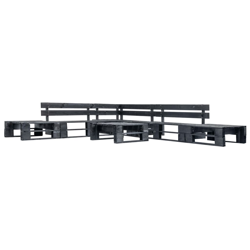 Set Mobilier De Grădină Din Paleți, 6 Piese, , Lemn