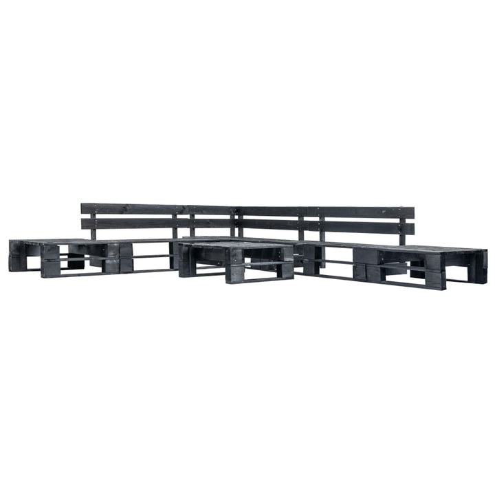 Set Mobilier De Grădină Din Paleți, 6 Piese, , Lemn