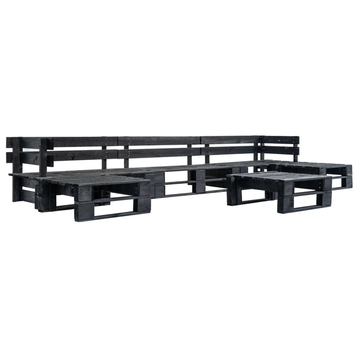 Set Mobilier De Grădină Paleți, 6 Piese, , Lemn