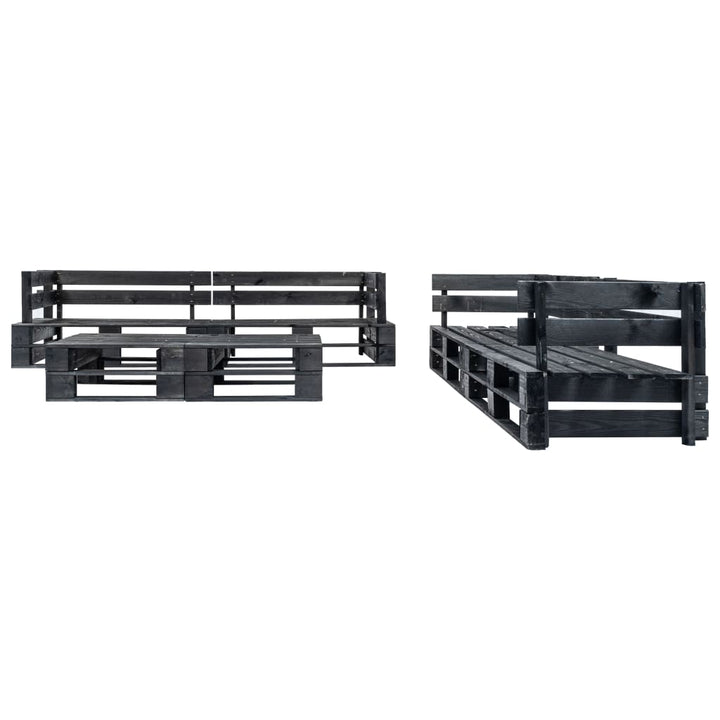Set Mobilier De Grădină Din Paleți, 6 Piese, , Lemn