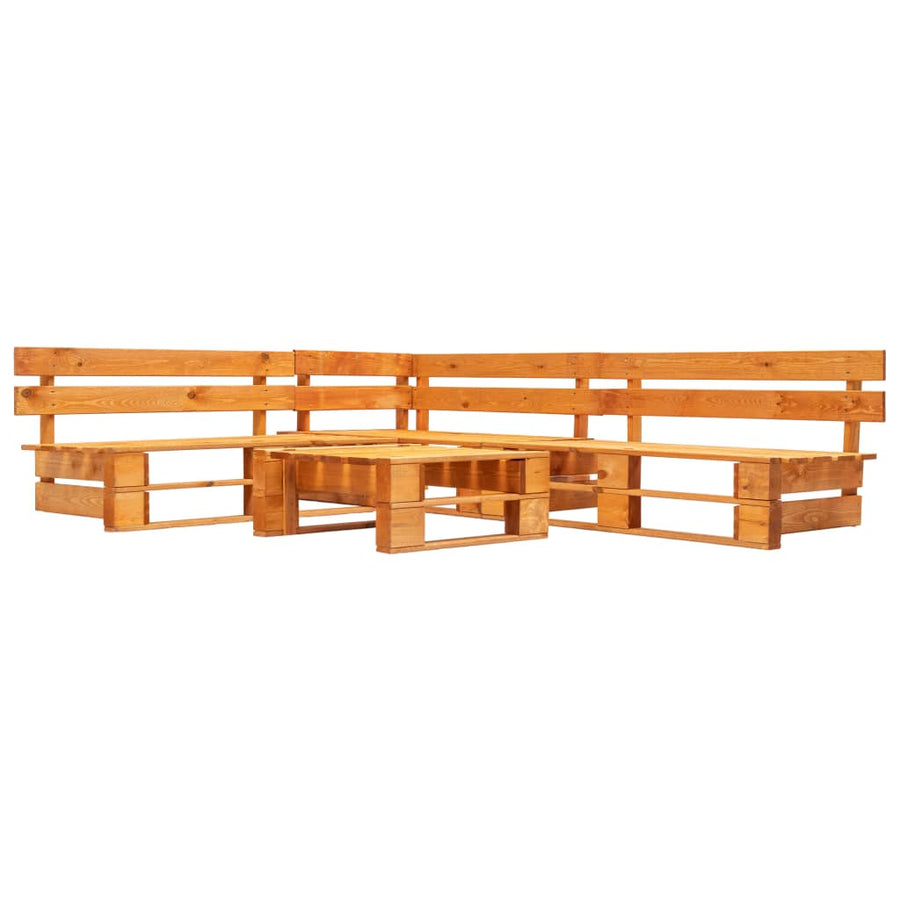 Set Mobilier Grădină Din Paleți, 4 Piese, , Lemn