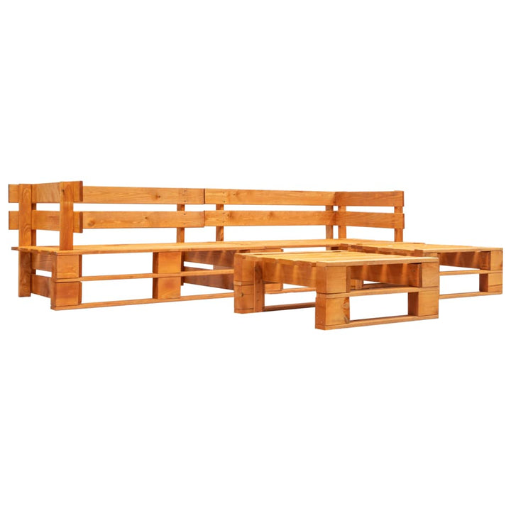 Set Mobilier De Grădină Din Paleți, 4 Piese, , Lemn