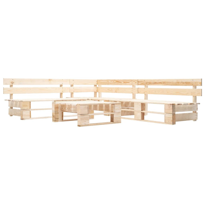 Set Mobilier Grădină Din Paleți, 4 Piese, , Lemn