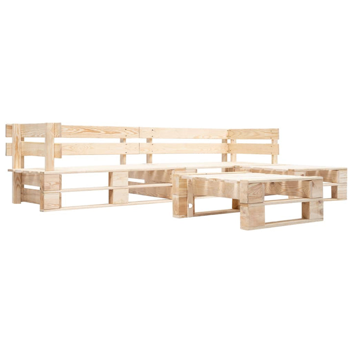 Set Mobilier De Grădină Din Paleți, 4 Piese, , Lemn