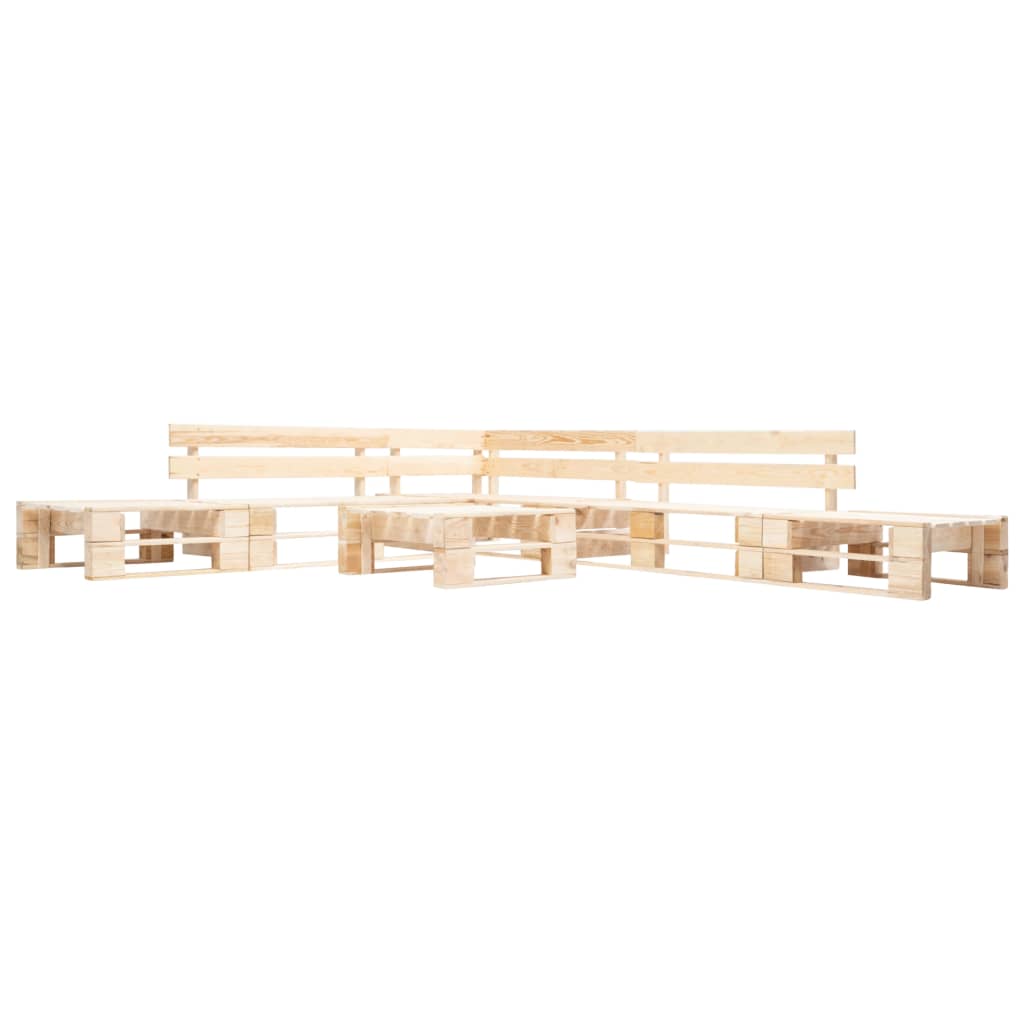 Set Mobilier De Grădină Din Paleți, 6 Piese, , Lemn