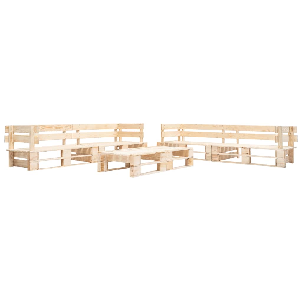 Set Mobilier De Grădină Din Paleți, 6 Piese, , Lemn
