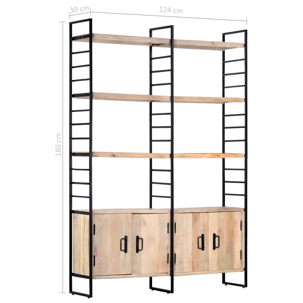 Bibliotecă Cu 4 Rafturi, 124 X 30 X 180 Cm,