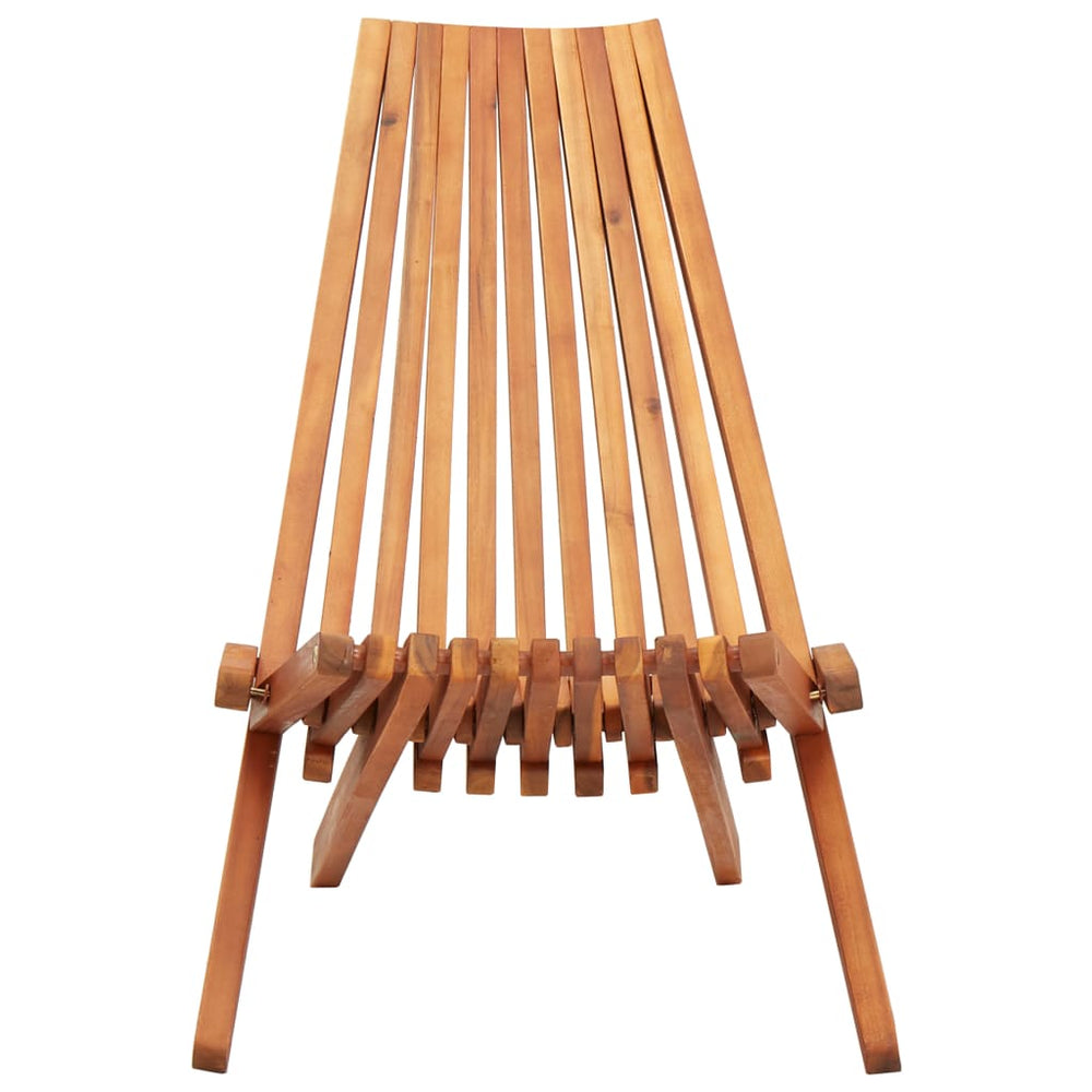 Șezlong De Exterior Pliabil, Lemn Masiv De Acacia
