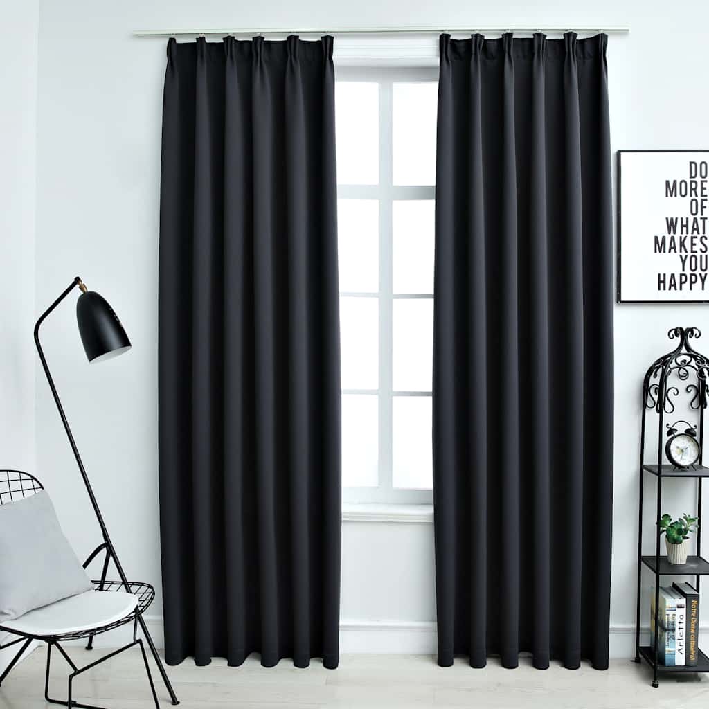 Draperii Opace Cu Cârlige, 2 Buc., ,