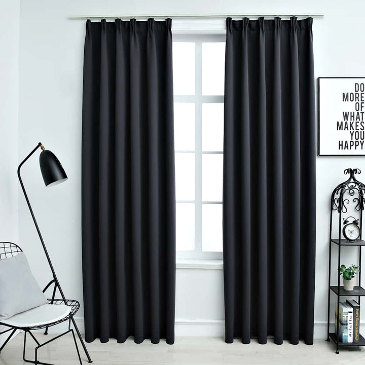 Draperii Opace Cu Cârlige, 2 Buc., ,