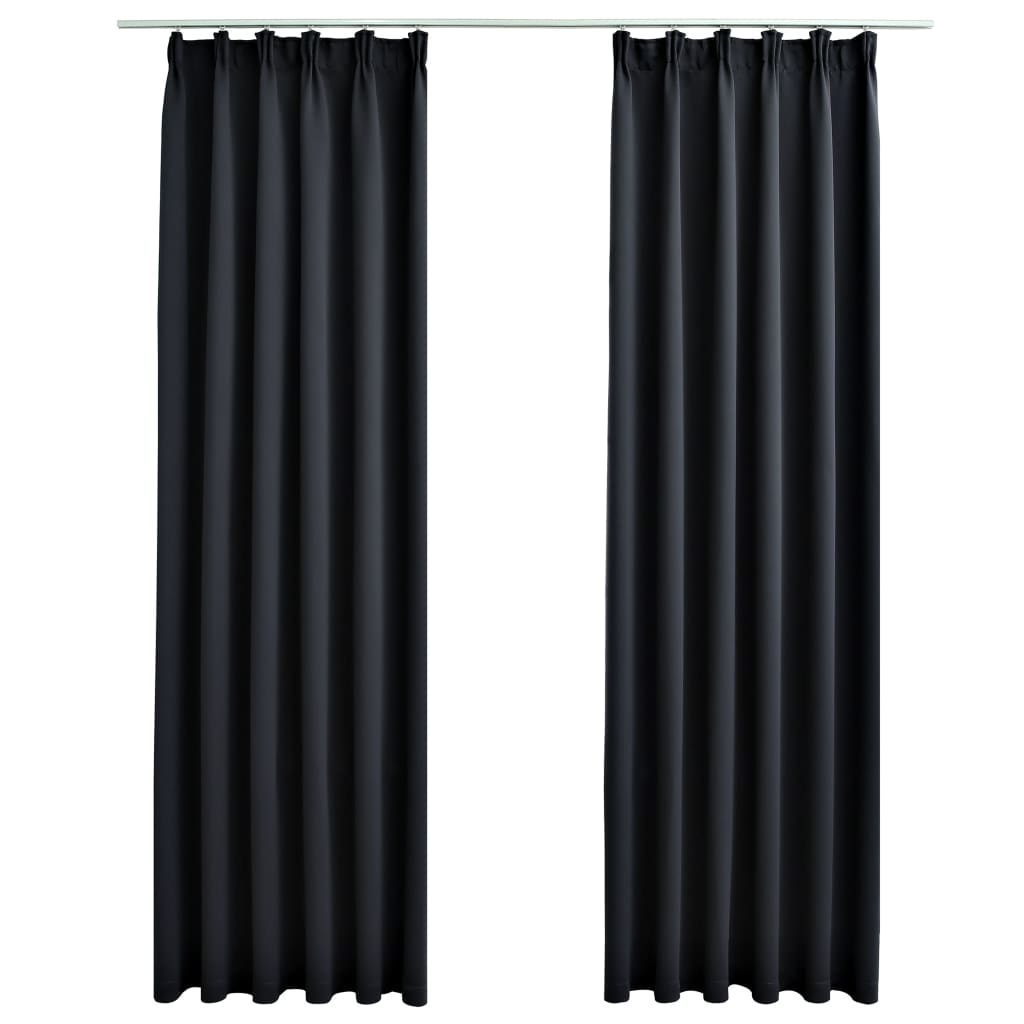 Draperii Opace Cu Cârlige, 2 Buc., ,
