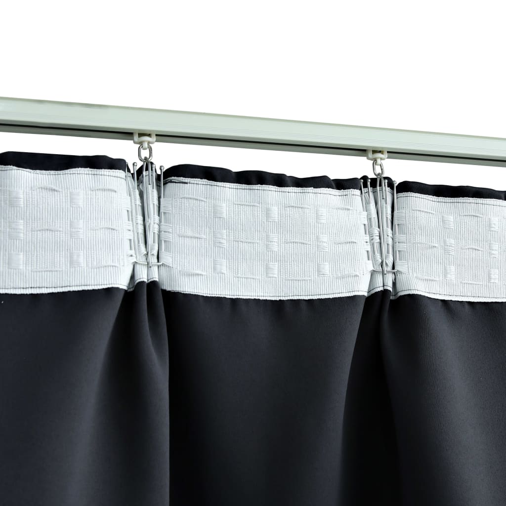 Draperii Opace Cu Cârlige, 2 Buc., ,