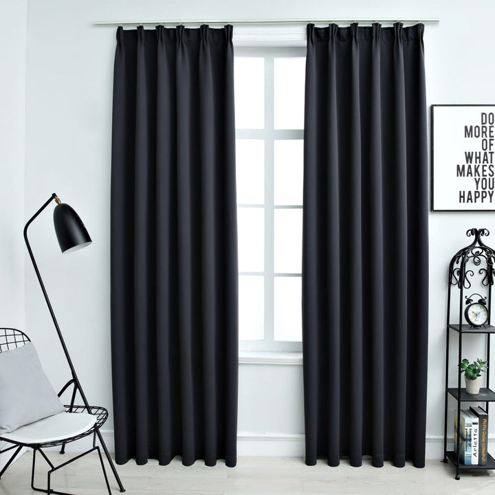 Draperii Opace Cu Cârlige, 2 Buc., ,