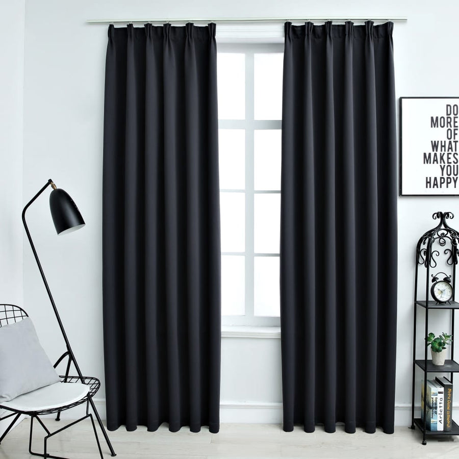 Draperii Opace Cu Cârlige, 2 Buc., ,