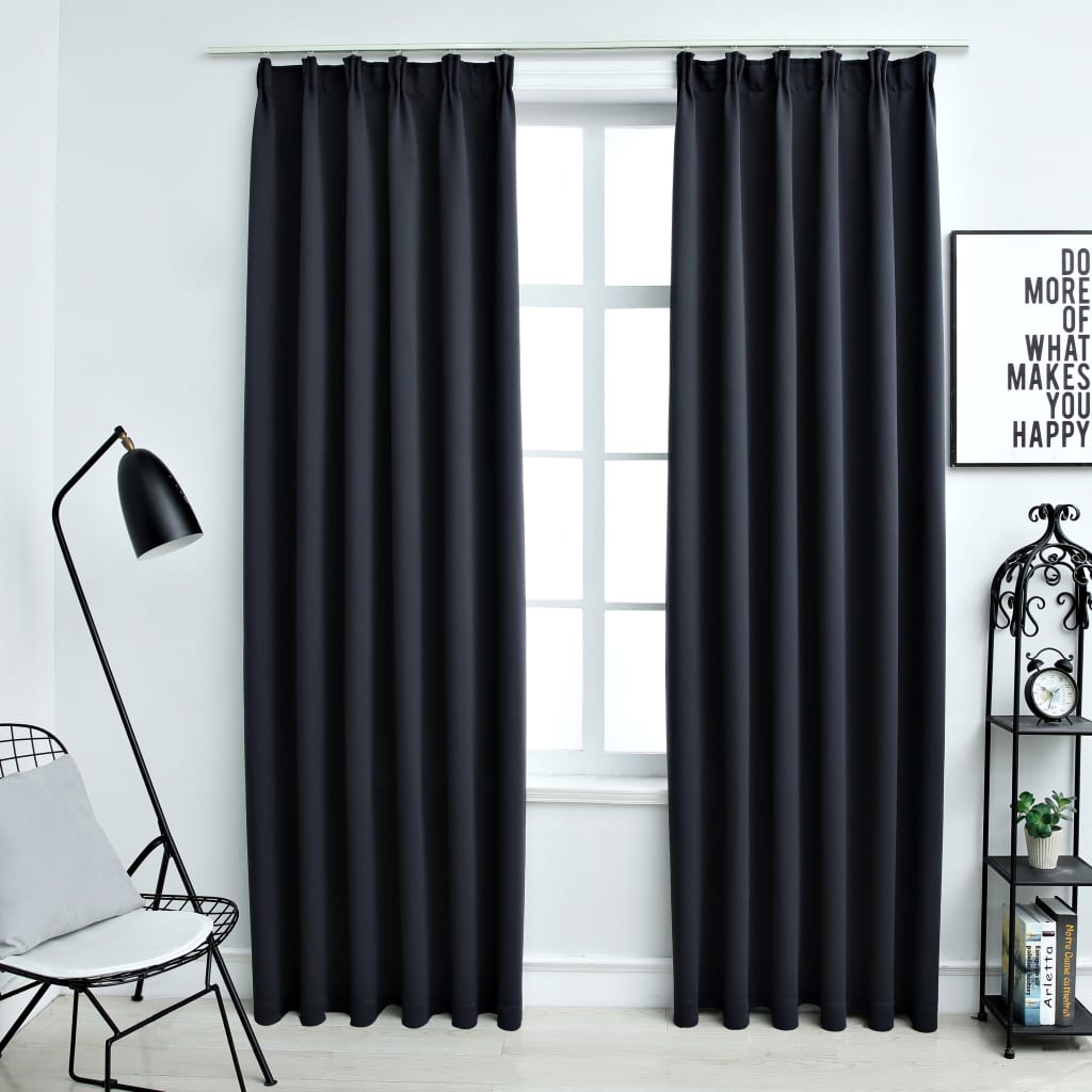 Draperii Opace Cu Cârlige, 2 Buc., ,