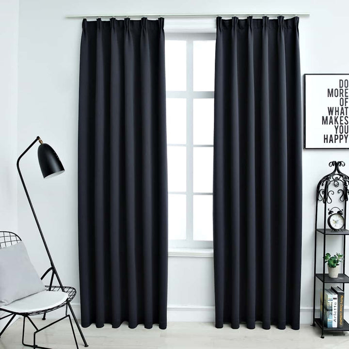 Draperii Opace Cu Cârlige, 2 Buc., ,
