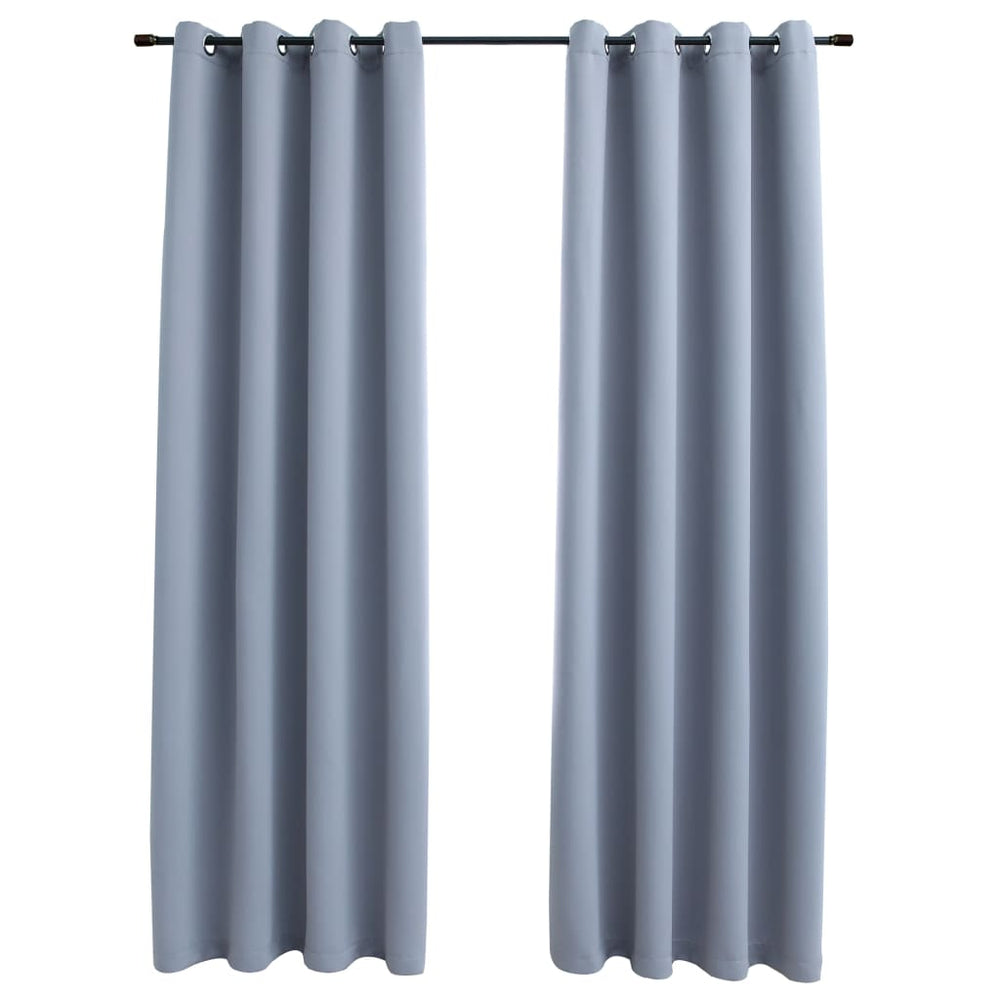 Draperii Opace Cu Inele Metalice, 2 Buc., ,