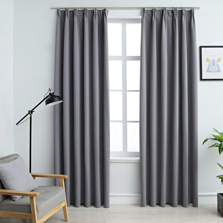 Draperii Opace Cu Cârlige, 2 Buc., ,