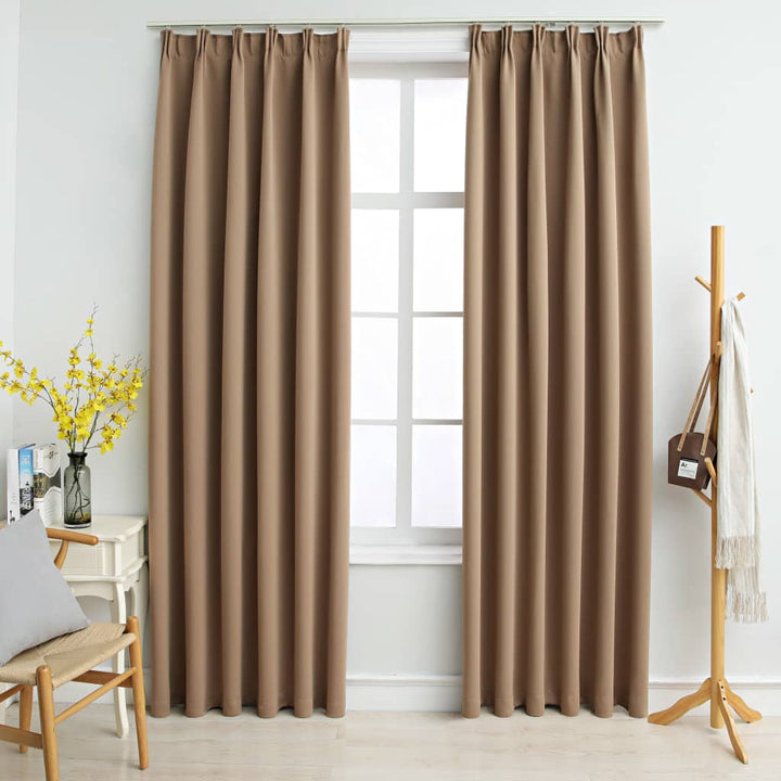 Draperii Opace Cu Cârlige, 2 Buc., ,