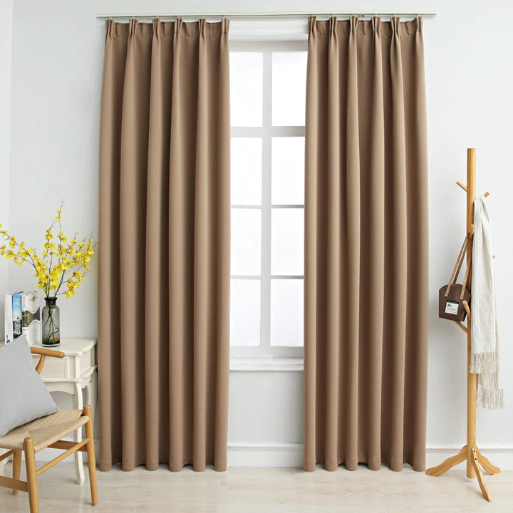 Draperii Opace Cu Cârlige, 2 Buc., ,