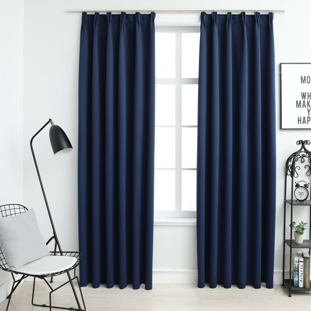 Draperii Opace Cu Cârlige, 2 Buc., ,