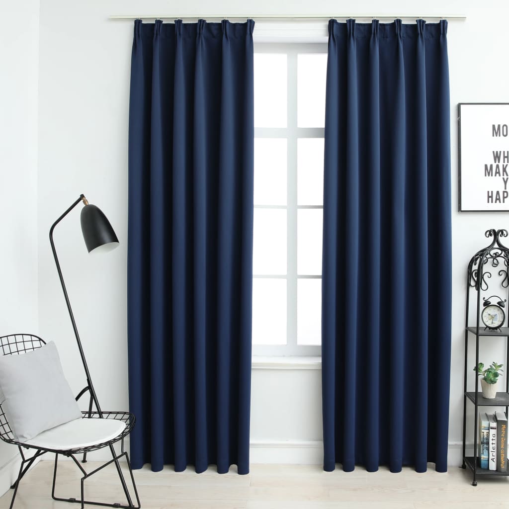 Draperii Opace Cu Cârlige, 2 Buc., ,
