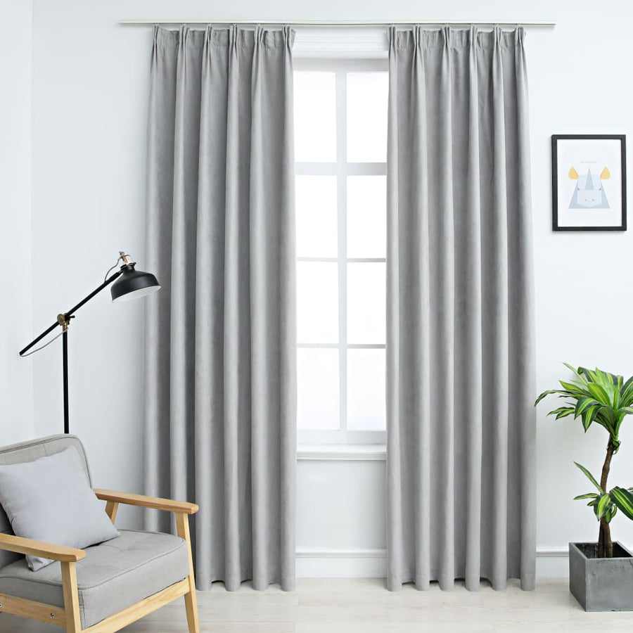 Draperii Opace Cu Cârlige, 2 Buc., ,