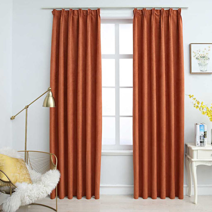 Draperii Opace Cu Cârlige, 2 Buc., ,