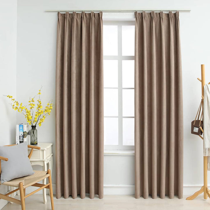 Draperii Opace Cu Cârlige, 2 Buc., ,