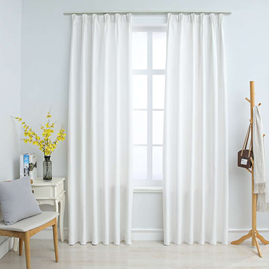 Draperii Opace Cu Cârlige, 2 Buc., ,