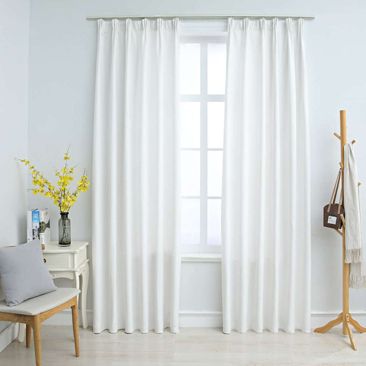 Draperii Opace Cu Cârlige, 2 Buc., ,