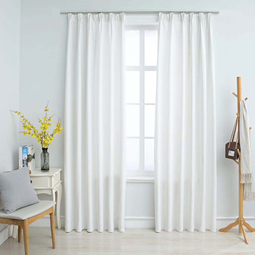 Draperii Opace Cu Cârlige, 2 Buc., ,