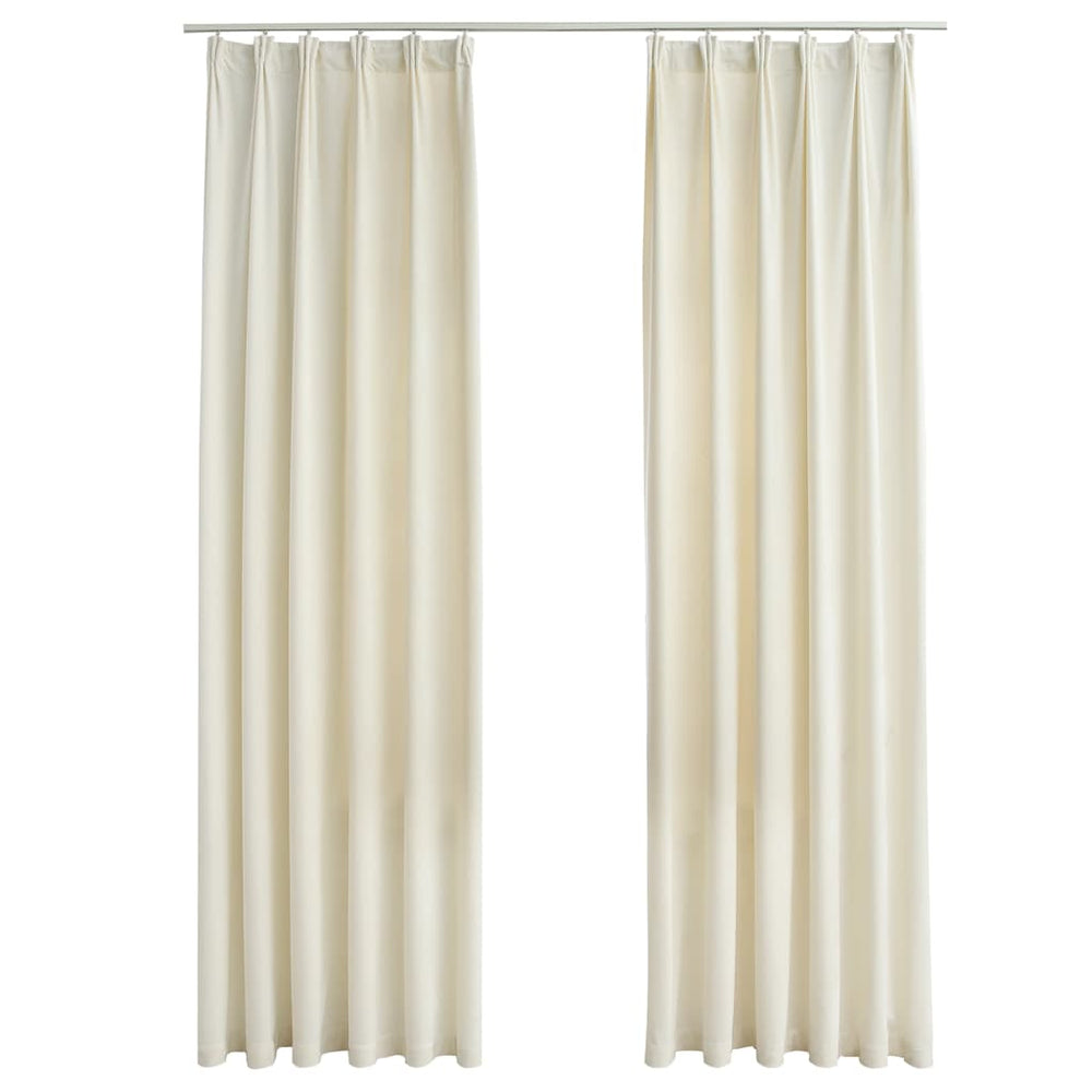 Draperii Opace Cu Cârlige, 2 Buc., , , Catifea