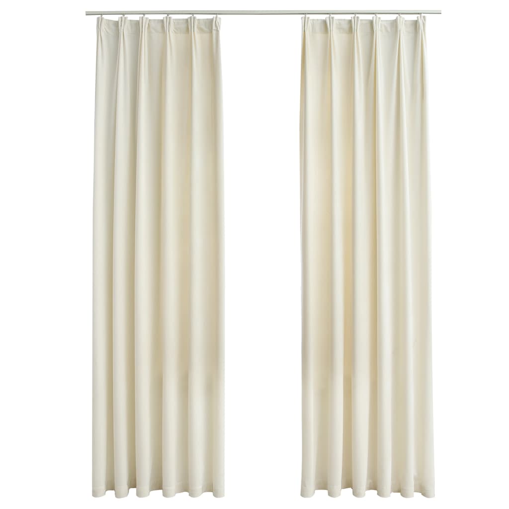 Draperii Opace Cu Cârlige, 2 Buc., , , Catifea