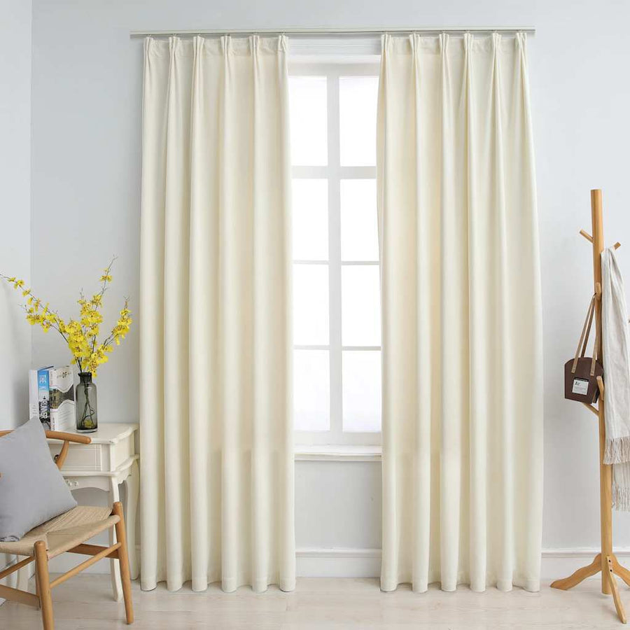 Draperii Opace Cu Cârlige, 2 Buc., , , Catifea