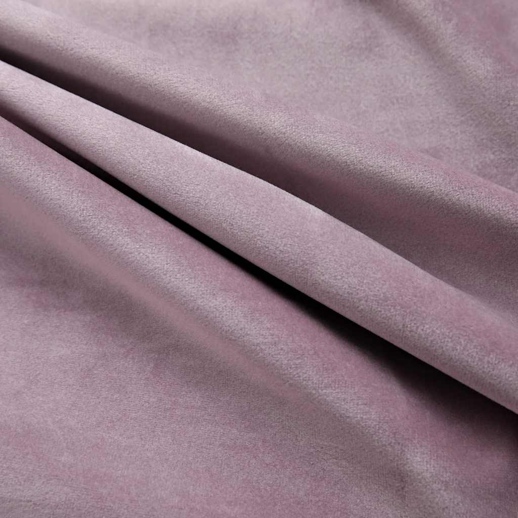 Draperii Opace Cu Inele, 2 Buc., Roz Antic, , Catifea