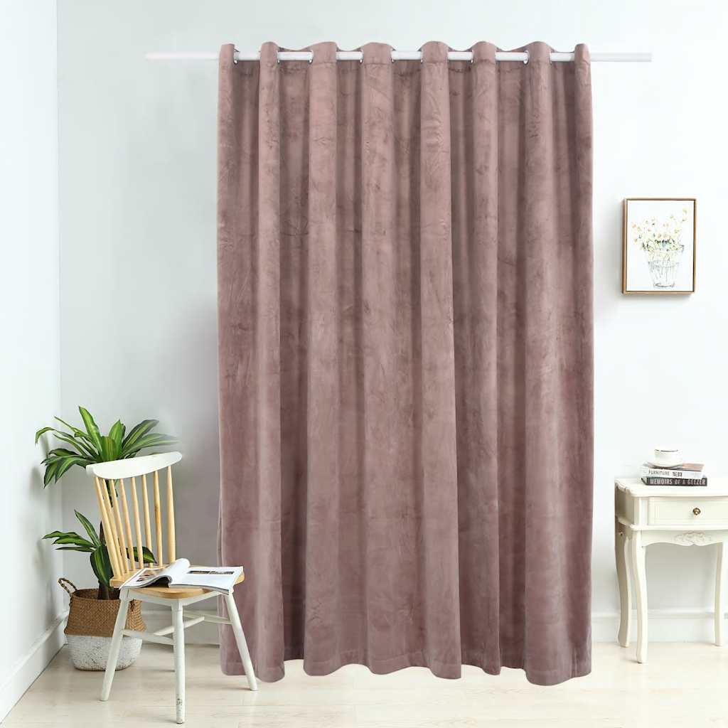 Draperie Opacă, , 290X245 Cm, Catifea, Inele Metalice