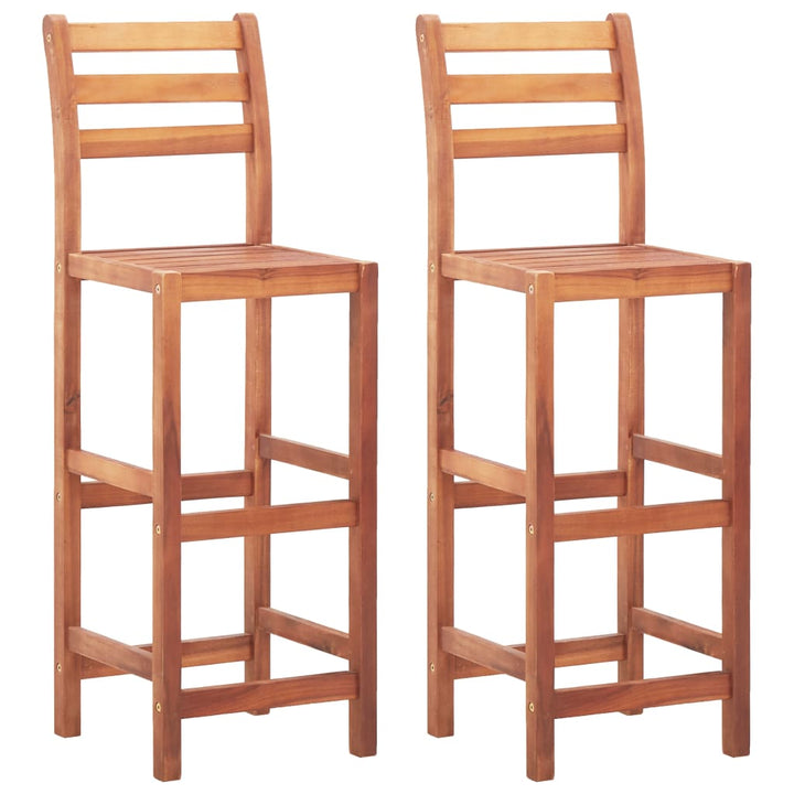 Scaune De Bar, 2 Buc., Lemn Masiv De Acacia