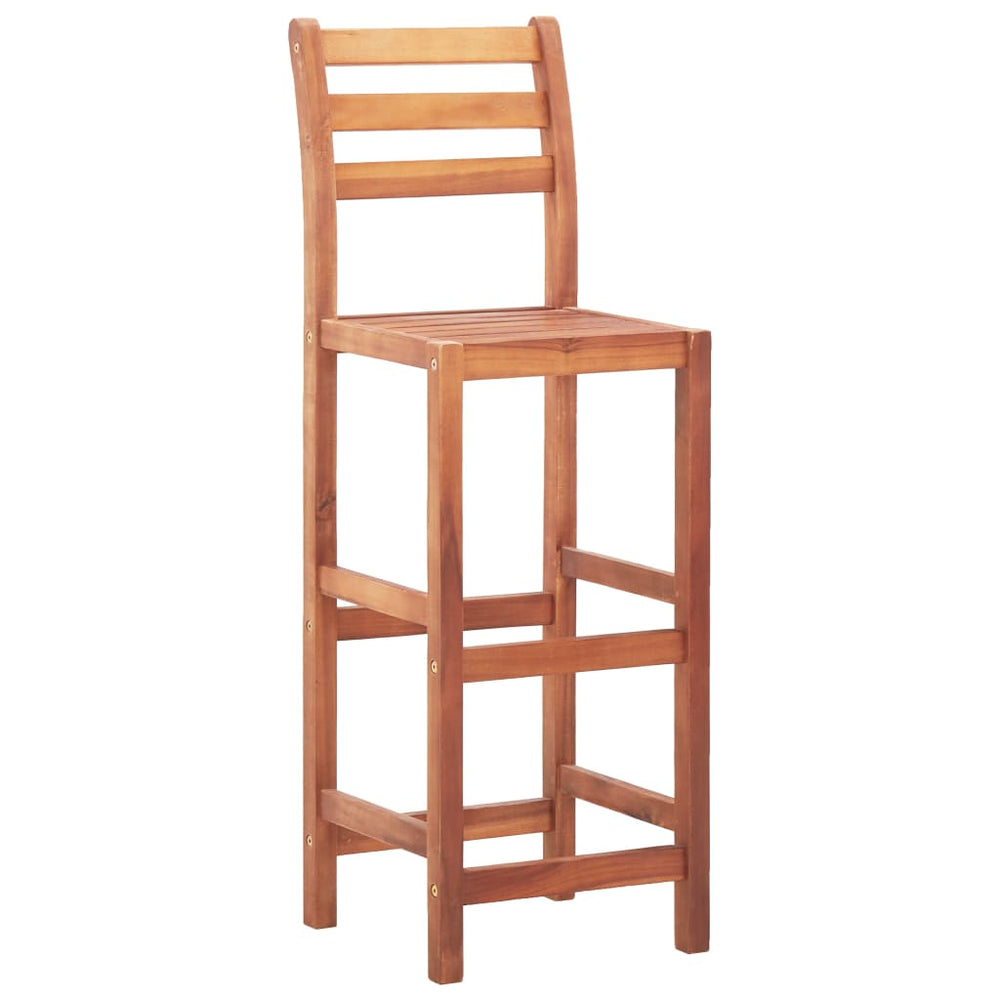 Scaune De Bar, 2 Buc., Lemn Masiv De Acacia