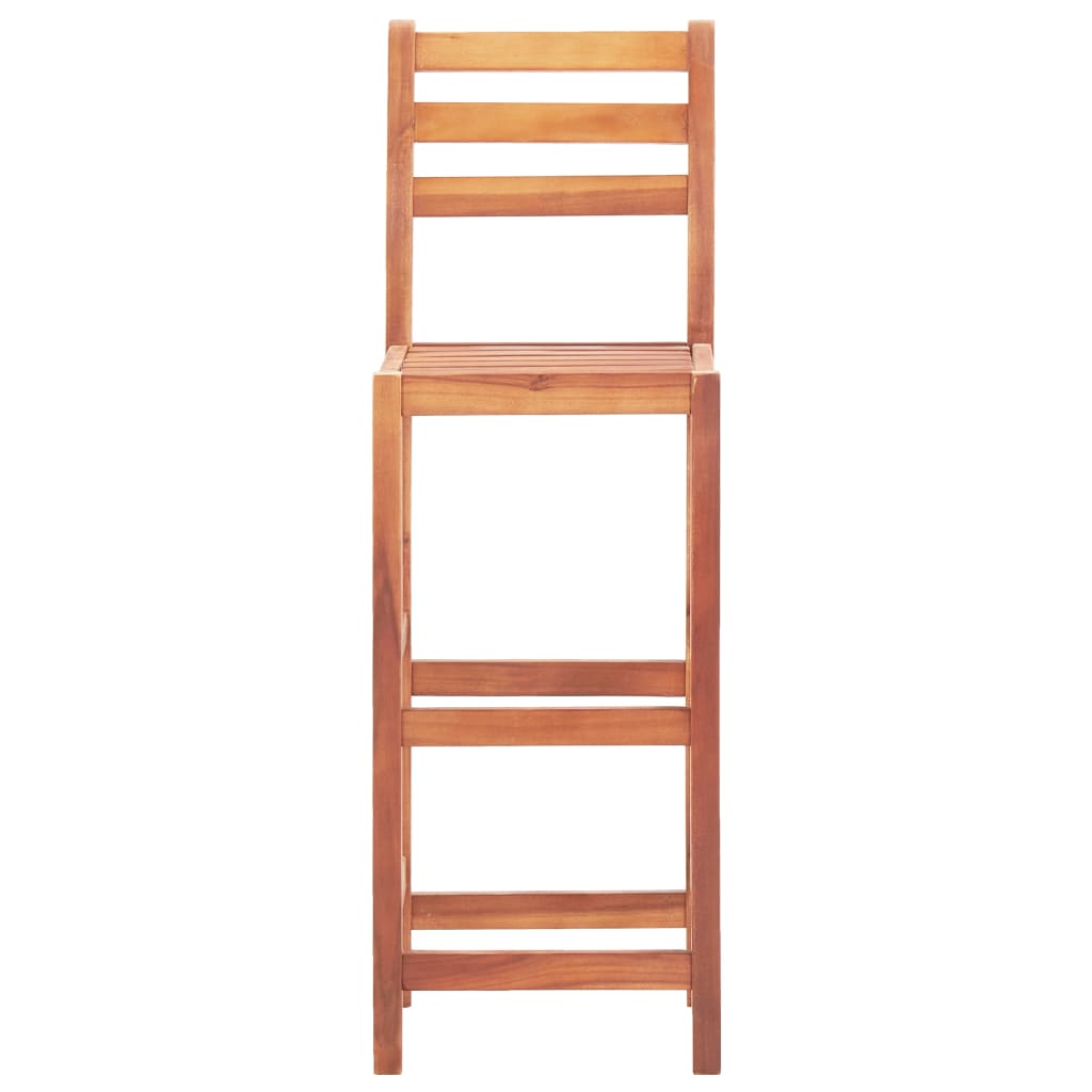 Scaune De Bar, 2 Buc., Lemn Masiv De Acacia