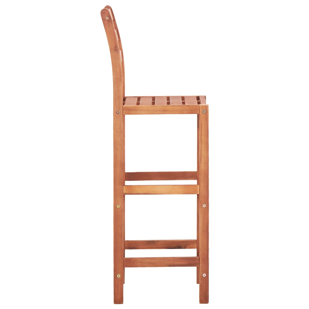 Scaune De Bar, 2 Buc., Lemn Masiv De Acacia