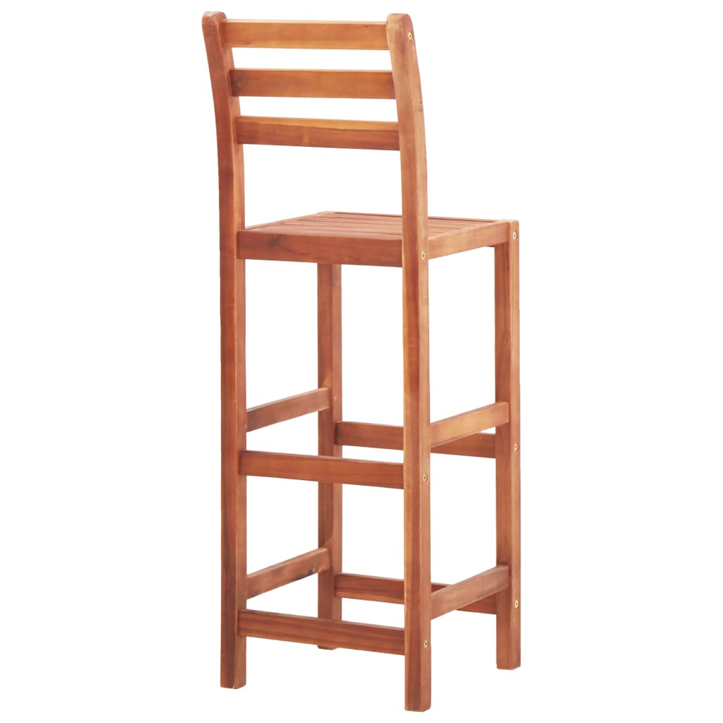 Scaune De Bar, 2 Buc., Lemn Masiv De Acacia